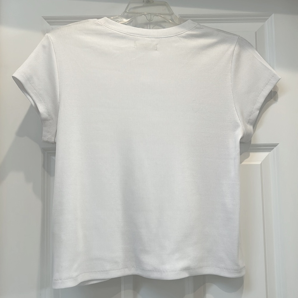 MADEWELL Babydoll ribbed NWT raglan sleeve tee size XL - Picture 3 of 8